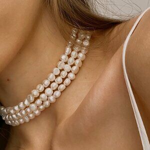 Three Layer Pearl Choker